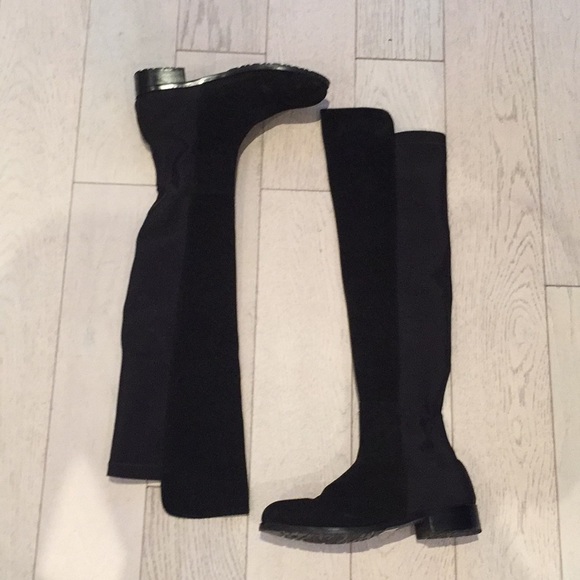 wm Shoes - Black leather  5050 over the knee boots